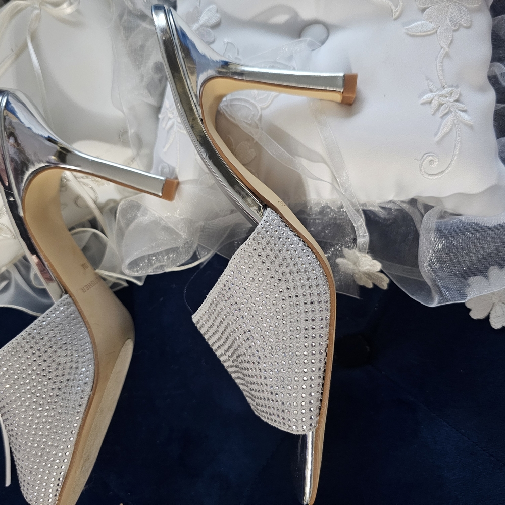 Elegant Silver Stiletto Heels